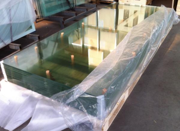 Buy cheap Curve clear 10mm / 8mm Bulletproof Tempered Safety Glass for Office Separator from wholesalers