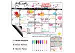 Custom Dry Erase Fridge Magnet Calendar, 12 x 16 inch Magnetic Weekly Planner