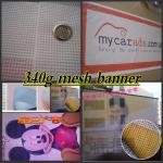 Seamless Mesh PVC Banner , Outdoor Vinyl Mesh Fabric Advertising Banners
