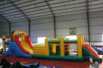 Inflatable obstacle course and slide for kids WSP-300/Sport game for children