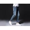 Buy cheap Woven Tapered Mens Denim Jacket And Jeans Mid Wash Man Pants 100% Cotton from wholesalers