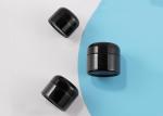 Glass Cosmetic Cream Jar Round Men's Skin Care Black Uv Smell Proof Container