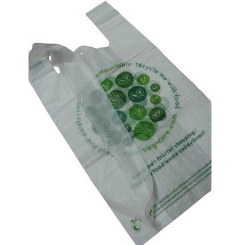 Buy cheap OEM White Biodegradable T Shirt Bags Storage Bags PBAT PLA Corn Starch from wholesalers