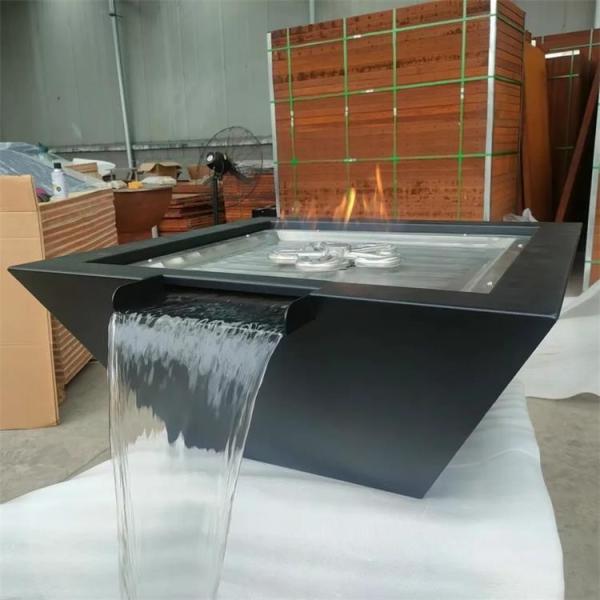 Buy cheap 600mm Decorative Square Pool Gas Fire Water Fountain For Swimming Pool from wholesalers