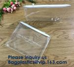 Custom Printed Black Frosted PVC/EVA Clothing Packaging Bag Slider Zipper Top