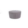 Buy cheap China supplier wholesale good quality linen fabric round household wooden storage ottoman bench from wholesalers
