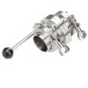 Buy cheap Stainless Steel Hand Operated Butterfly Valve , Tri Clamp Ferrule Complete Set from wholesalers
