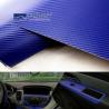 Buy cheap 1.52x30M PET Vinyl Film 3D Carbon Fiber Dark Blue Color Stretchable from wholesalers