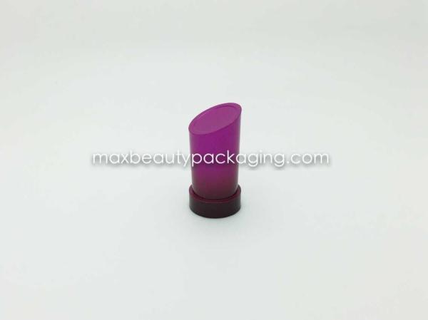 Buy cheap N2037 uv coating gradient pink color finish nail polish cap nail polish packaging double cap flat brush plastic cap from wholesalers