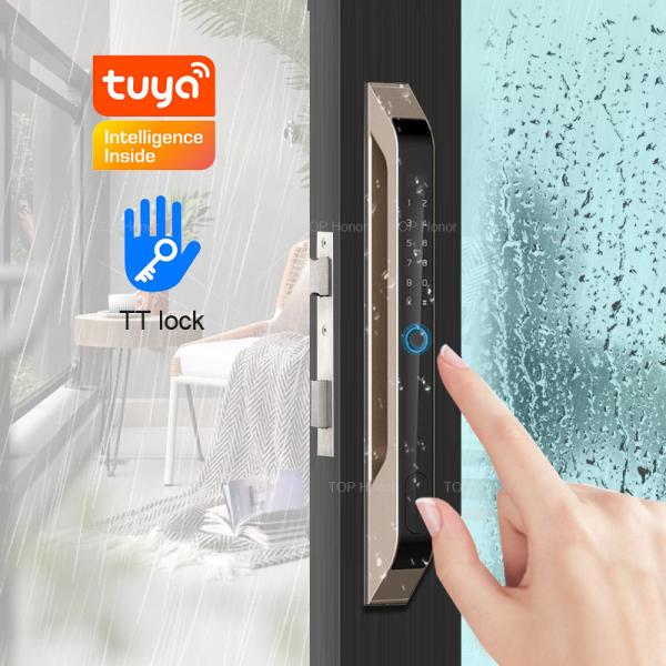 Buy cheap Automatic Smart Sliding Door Lock Digital Fingerprint Password IC Card Access from wholesalers