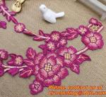Beige Cotton Crochet Venise Lace Collar Gorgeous Flower Motif Neckline Bib