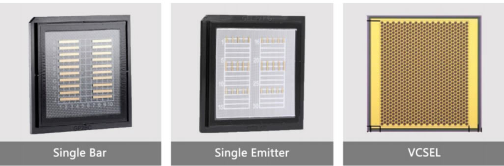755nm to 1550nm Diode Bare Laser Chips / Bars / Stack Array Laser Diodes