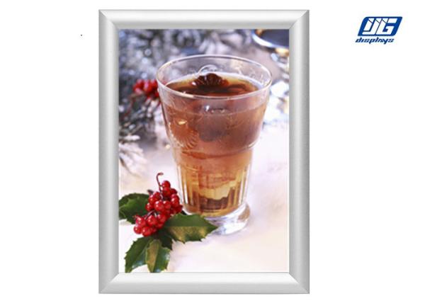 A4 Poster Frame , Anodizing Silver Clip Open Profile Structure Graphic Display