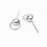 Buy cheap Beautiful Silver Cubic Zirconia Earrings / Fashion Silver Stud Earrings from wholesalers
