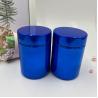 Buy cheap 2oz 6oz 8oz 10oz 16oz 20oz Electroplated Metal Blue HDPE Bottle Manufacturers Plastic Powder Containers for Packing Whey Protein from wholesalers