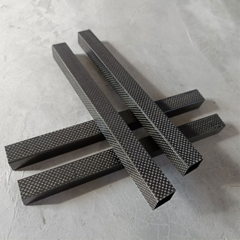 3K 6K 12K Square Carbon Fiber Tube High Stiffness Twill Plain Pattern