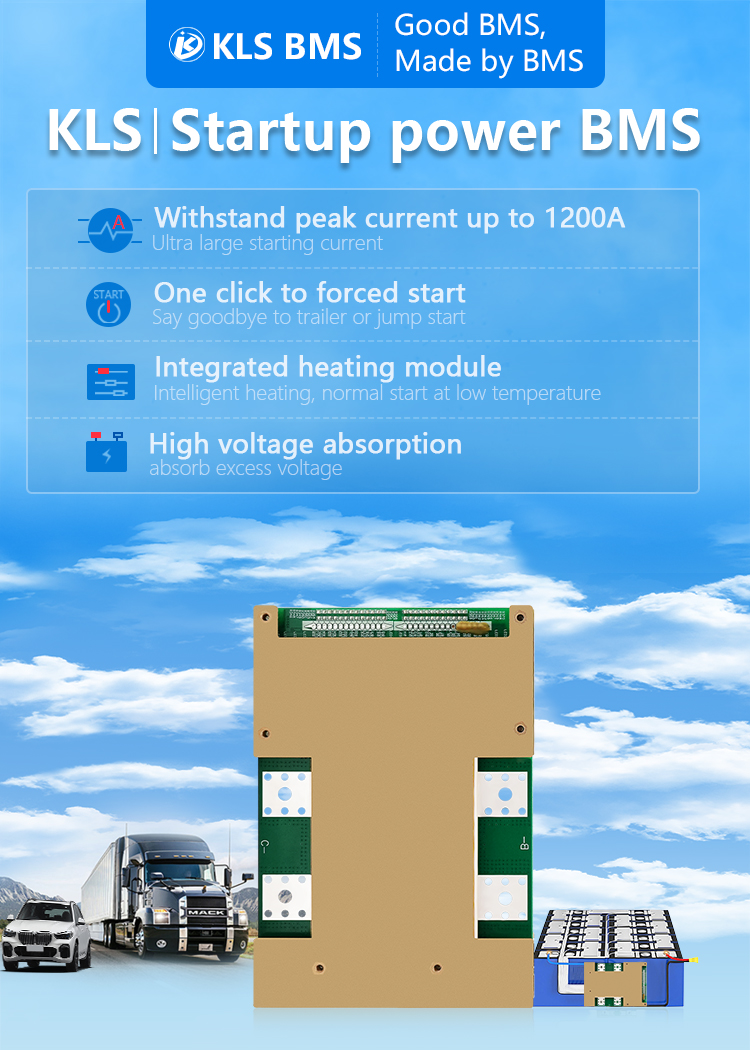 LiFePO4 48V 16S-24S Airplane High Current BMS 600A-1200A With LCD & Heating Function
