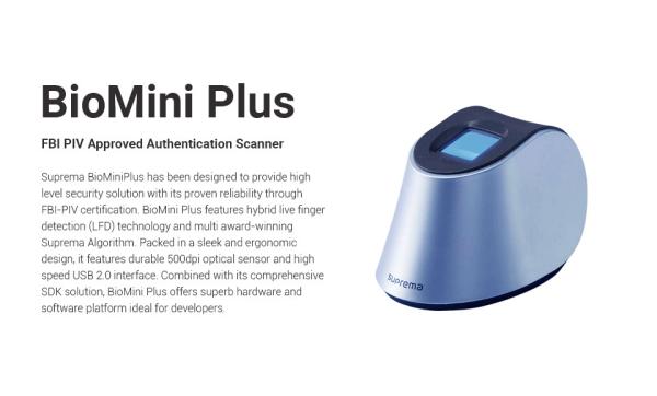 Buy cheap BioMini Plus Suprema Biometric Fingerprint Reader from wholesalers