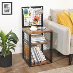Nightstands with Grid Display Shelf, Wooden Bedside Table for Sale, Side Table,