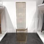 Gold Brass Stainless Steel High Back Wedding Chairs