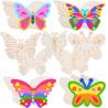Buy cheap Unfinished Wooden Butterfly Cutout Wood Butterfly Crafts Wooden Butterfly Decoration for DIY Paint Craft from wholesalers