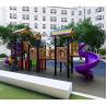 Buy cheap LLDPE Plastic Galvanized steel pipe Kids Playground Slide For Physical Fitness from wholesalers