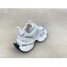 Buy cheap Women white leather sneakers with script and breathable mesh upper lacing PU from wholesalers