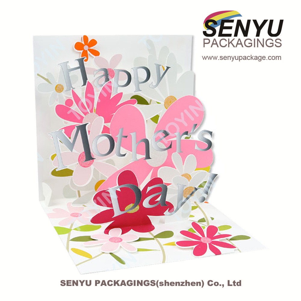 Digital Printing Paper Hang Tags / Thank You Invitation Christmas Greeting Card