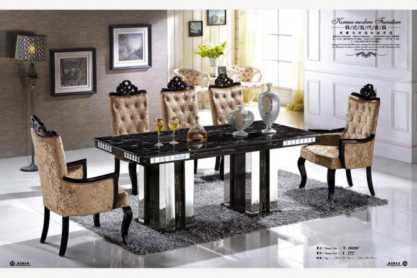 Buy cheap black marble dining table furniture from wholesalers