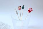 Cocktail skewers with looped knot biodegradable bamboo cocktail picks disposable