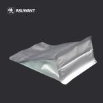 130mic Aluminum Foil Bag Customized Logo Eight Side Sealed Flat Bottom Bag