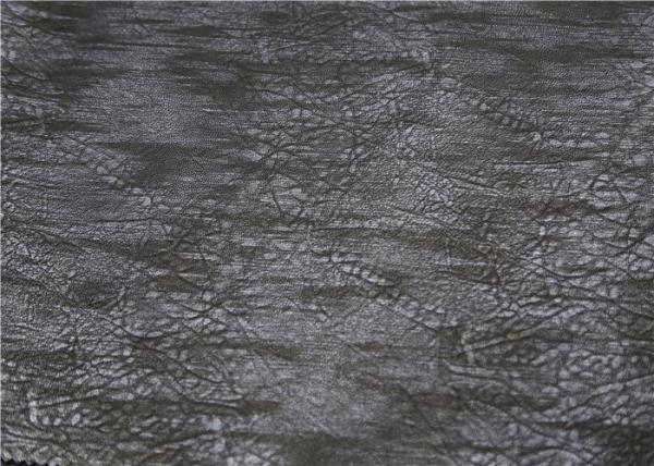 Buy cheap 0.65 Mm Thickness Printed PU Leather Pearlied Dark Silver Color Normal Peeling Strength from wholesalers