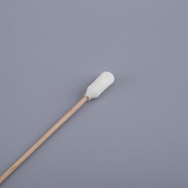 Buy cheap White Sponge Head Wood Handle Cotton Swabs Stick For Hospital Checkup from wholesalers