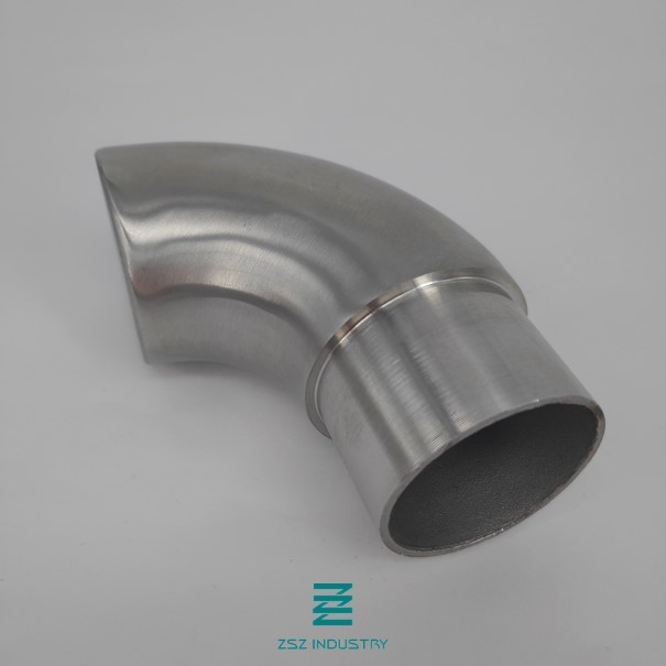 42.4x2.0mm Stair Rail End Caps 90 Degree Flat Shape Stainless Steel Material