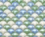 Smooth Fish Scale Multi Coloured Mosaic Glass Tile Sheets For Background