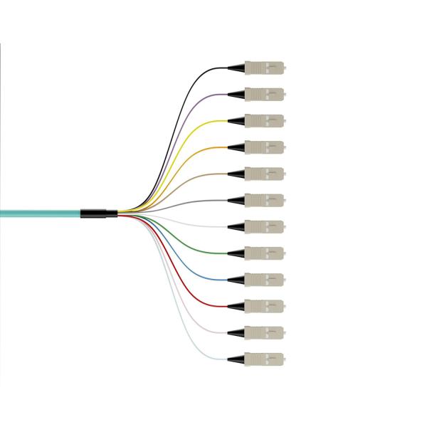 Buy cheap Wavelength 850nm/1310nm/1550nm 12Color-Coded Bunch Ribbon Type SC Fiber Optic Pigtails from wholesalers
