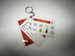 Custom Full Color Print Luggage Tag Punch Hole Plastic Pvc Tags