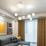 LED Glass Chandelier Lustre home interior lighting Magic Bean Chandelier(WH-MI