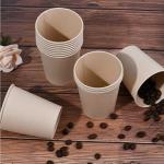 40zA Collapsible Coffee Day Bamboo Fiber Brown Hot Drink Disposable Paper Cups