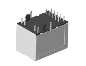 Single Port Rj45 shieled POE RJ45 Connector ，vertical,WITH LED