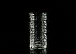 Hand Blown Clear 80mm Embossed Crystal Whiskey Glasses , 10 ounce Crystal Brandy