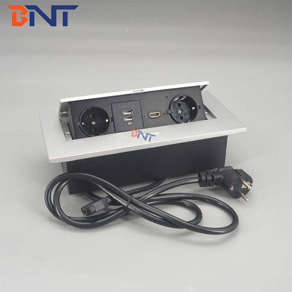 Buy cheap Zinc Alloy Plate Slow Pop Up EU Power Tabletop Outlet Steel Box from wholesalers