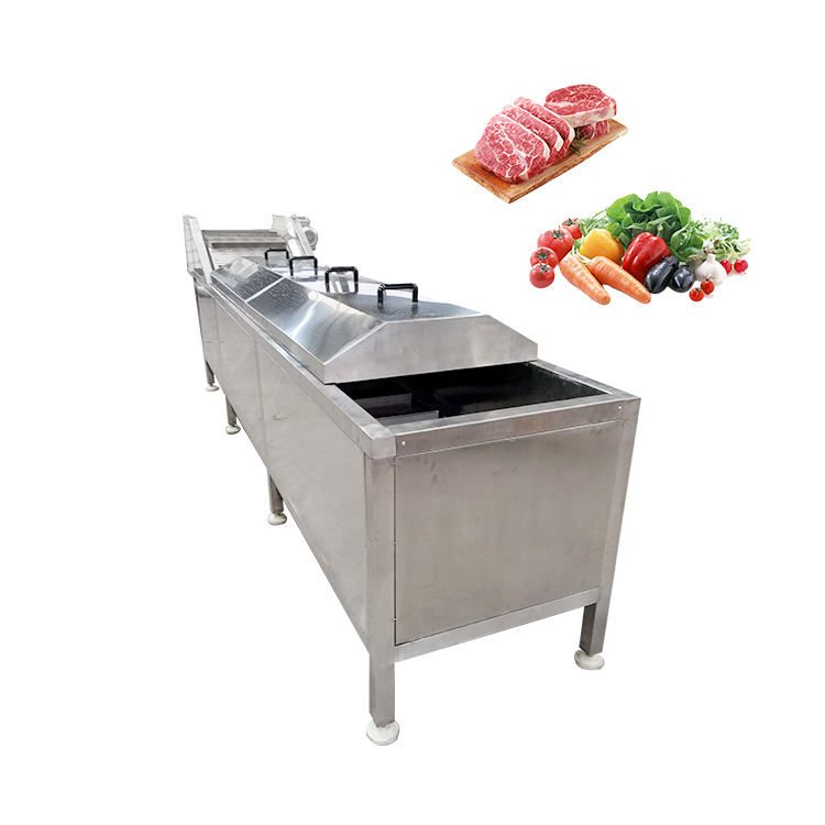 Automatic Seafood Blanching Machine Shrimp Prawns And Crayfish Cooking Machine Large Capacity Conveyor Blanching Machine