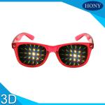 Popular PC Plastic Frame 3D Fireworks Glasses For College Party