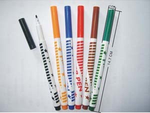 Assorted Colors Water Color Marker Fine Tip Connected Multi Color Marker Pen Supplier