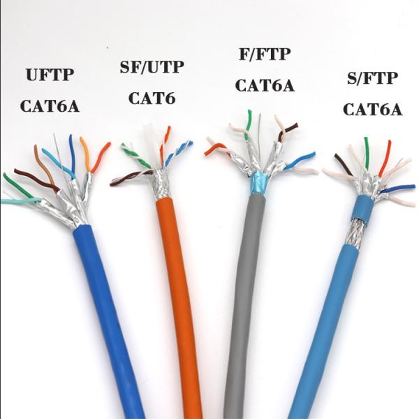 Double Screen 4pair 23AWG 550Mhz RJ45 Cat6A LAN Cable FTP UTP