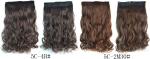 16 Inch Curling Synthetic Hair Extensions Clip In Tangle Free For Lady