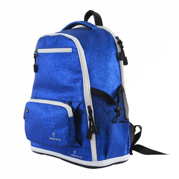 Blue Sparkle Fashion Sports Backpack Embroidery Logo For Travel Unisex
