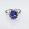 Buy cheap White Gold Plated 925 Silver Tanzanite Cubic Zircon Gemstone Ring (R227) from wholesalers