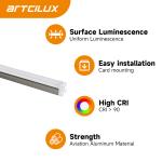 A2303 LED Stripe Light 12mm Height DC12V 14.4W SMD2835 Double Color Tubes Recess